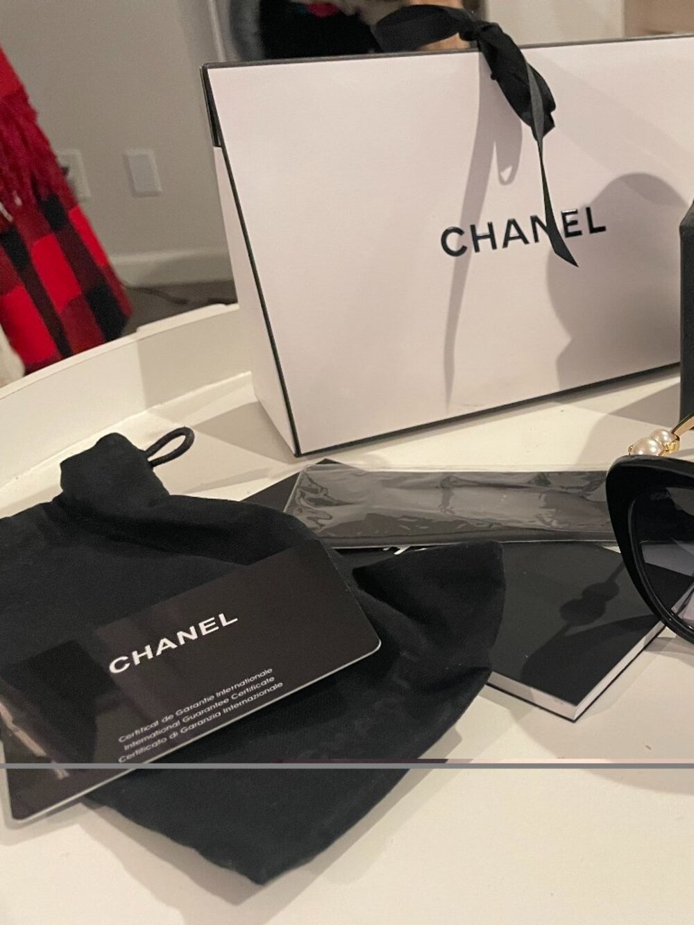 NWT Authentic Chanel Pearl Sunglasses w/Two free gifts - Picture 2 of 14